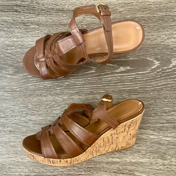 Franco Sarto Shoes - Franco Sarto brown wedge sandals size 7